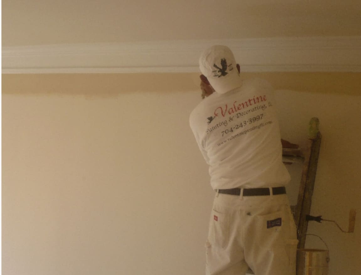Interior painting in progress