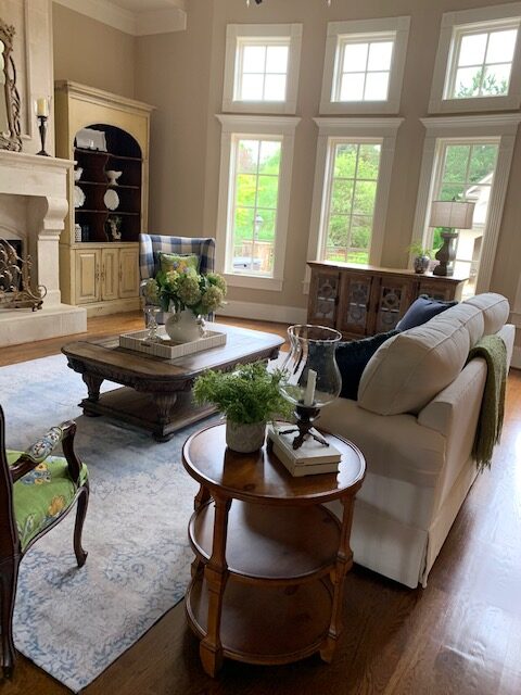 Blossom Hill living room — warm neutrals