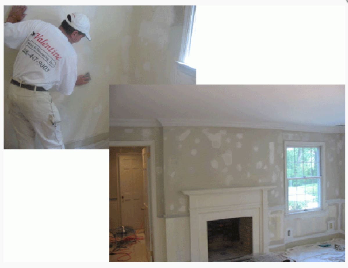 Preparation in progress — interior painting